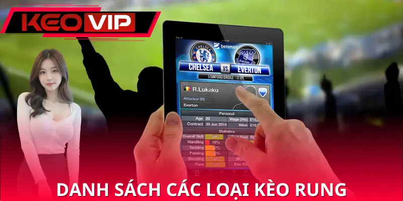 Các dạng kèo rung dùng cho cá cược bóng đá