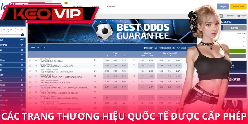 Thương hiệu quốc tế được cấp phép mang lại sự yên tâm cho người chơi